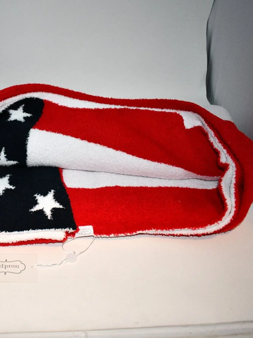 Americana Collection Red White & Blue American Flag Throw Blanket #81000006 NWT